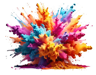 Obraz premium Vibrant explosion of colorful powder (4)