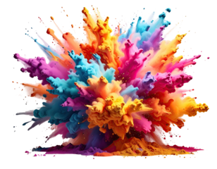 Vibrant explosion of colorful powder (4)