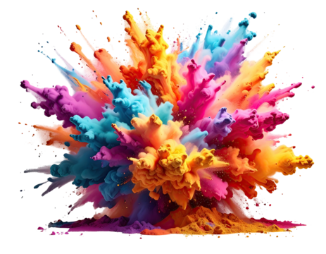Vibrant explosion of colorful powder (4)