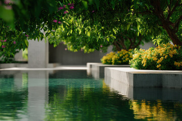 futuristic garden equipped with ar planting and irrigation planner enhancing gardening efficiency