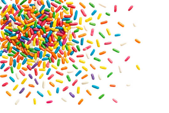 Vibrant assorted colorful candy sprinkles for cheerful designs.