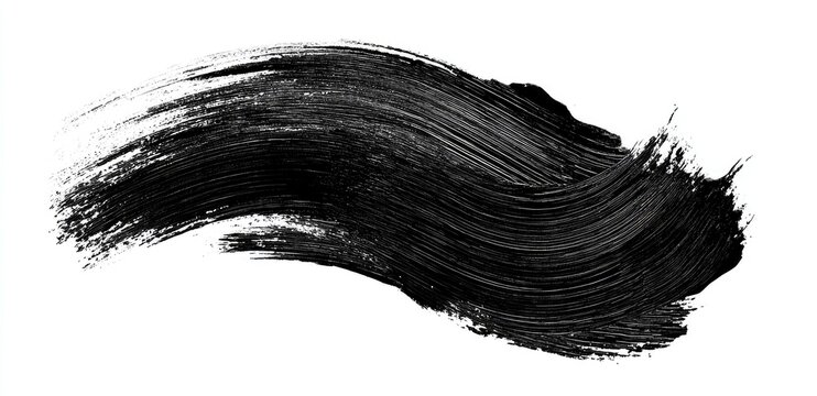 Dark black paint stroke