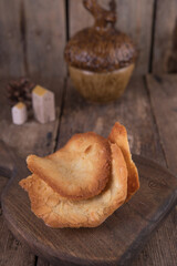 Thin French almond cookies "Tuile"