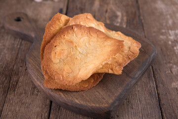 Thin French almond cookies "Tuile"