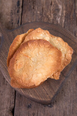 Thin French almond cookies "Tuile"