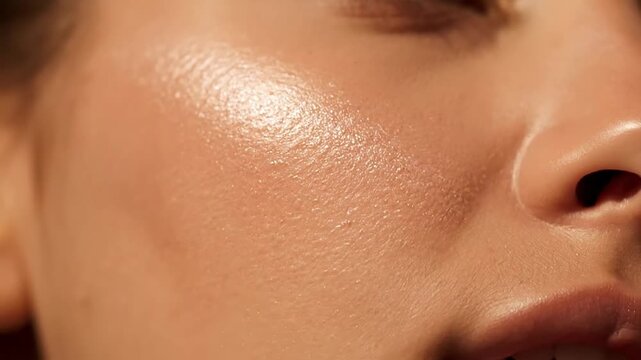 Close-Up Beauty: Exploring Facial Texture and Skin Radiance in Macro Detail, woman, model