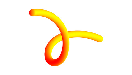 Glowing Neon 3D Tube Shape with Gradient Light Effect – Futuristic Colorful Spiral Artistic Design for Modern Digital Art, Technology, and Creative Backgrounds