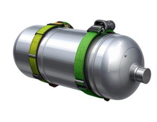 Side View of Breathing Air Cylinder for Fire Safety PNG Cutout