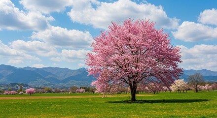 blooming cherry tree