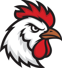 illustration angry chicken logo