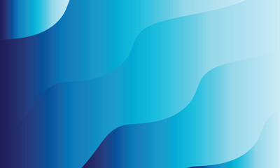 Bright Aqua Blue Gradient Waves with Smooth Flowing Curves Forming Elegant Abstract Modern Background