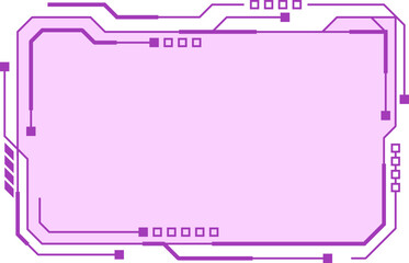 Cyberpunk Frame Purple Tech Style