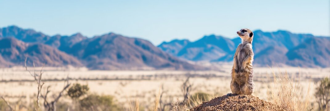 Meerkat watching horizon