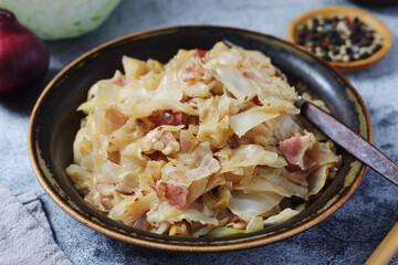 Southern Fried Cabbage, traditional dish in the South of the USA	