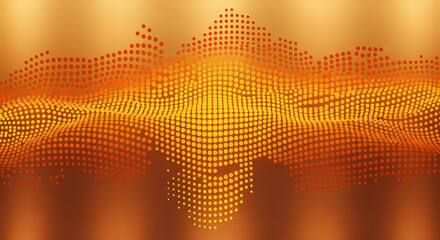 Abstract Golden Waveform Pattern Background Modern Technology and Data Visualization
