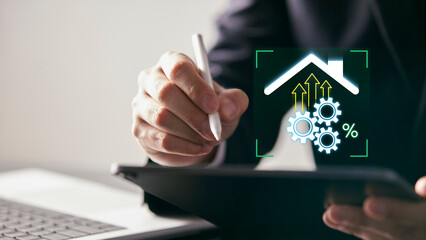 Financial Growth and Real Estate Market Analysis. Home Investment and Property Value Appreciation.