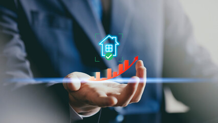 Financial Growth and Real Estate Market Analysis. Home Investment and Property Value Appreciation.