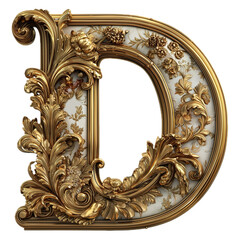 golden font letter D