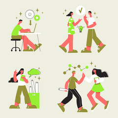 Teamwork, Collaboration, and Project Success Illustrations