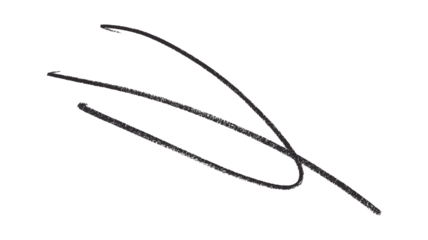 Hand drawn black pencil lines, circles, stripes and squiggly lines on transparent background.