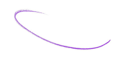Hand drawn purple pencil lines, circles, stripes and squiggly lines on transparent background.