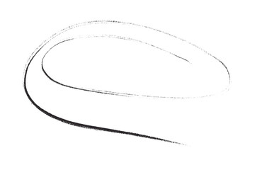 Hand drawn black pencil lines, circles, stripes and squiggly lines on transparent background.
