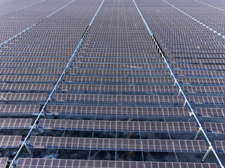 Solar photovoltaic panels on the water