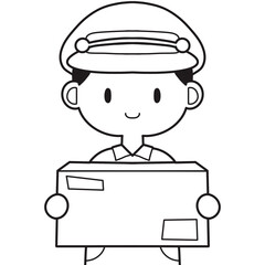 Postman Carrying Box outline