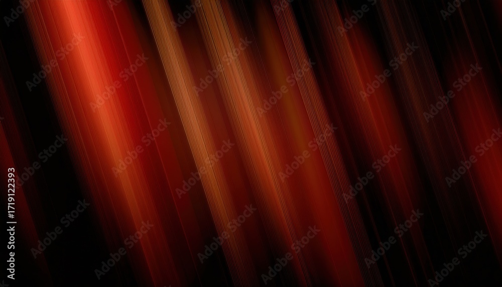 Sticker fiery abstract diagonal light streaks in deep red and orange tones, blurred motion for dynamic backg