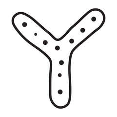 Bifidobacterium Probiotic Bacteria line icon