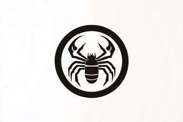 Scorpio Zodiac Sign Isolated On White Background. Horoscope. Scorpio Horoscope Symbol. Astrological Scorpio Design. Scorpio Sign Icon. Detailed Scorpio Zodiac Emblem Isolated. Astrology.