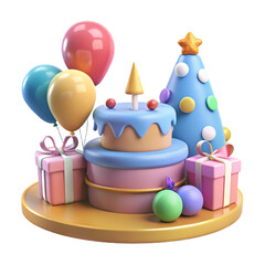 birthday cake with candles