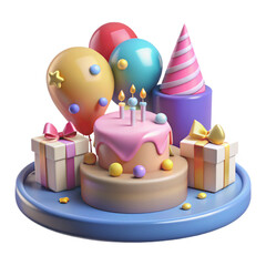 birthday cake with candles