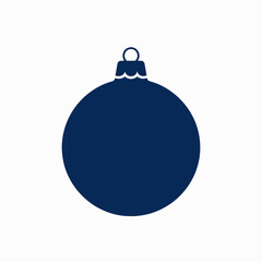Fototapeta premium Single Deep Blue Decorative Ball Ornament for Holiday Celebrations and Festive Decor