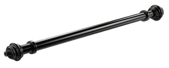 Polished black rod-style shower or towel bar