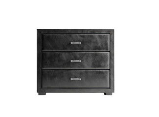 Dark gray three-drawer chest