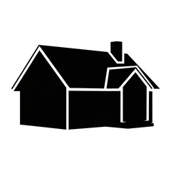 Black Silhouette of a House