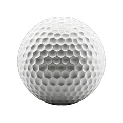 White golf ball, dimpled surface