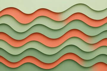 Obraz premium Trendy pastel wave background with calming color gradients and shadows