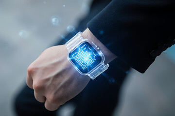 Smart Wearable Technology Featuring Blue LED Lights