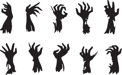 Fototapeta premium hands vector silhouettes