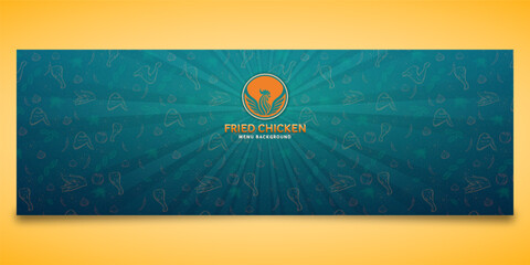 3x1 banner background for restaurant and fast food