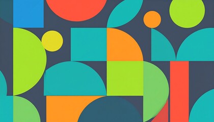 Vibrant geometric shapes pattern