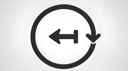 undo arrow icon sign vector