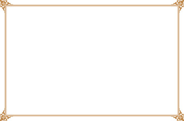 Elegant Golden Decorative Frame with Floral Ornaments. 947