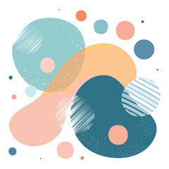 Abstract pop art color paint splash pattern background. Vector overlay geometric design of trendy Memphis 80s-90s style
