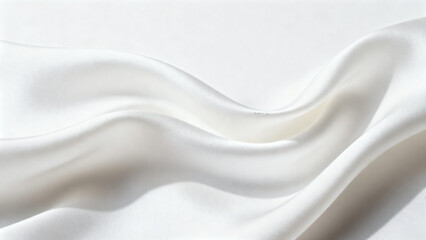 Naklejka premium Smooth white fabric with flowing folds and soft lighting