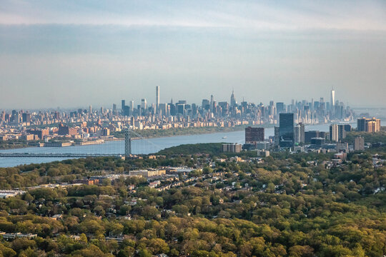 Aerial view of New york city from New Jersey