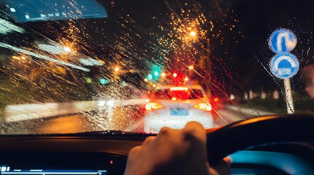 The blurred vision of driving in the rain