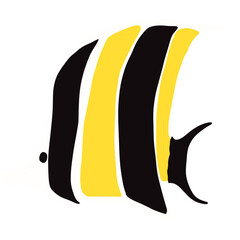 Black and Yellow Angelfish